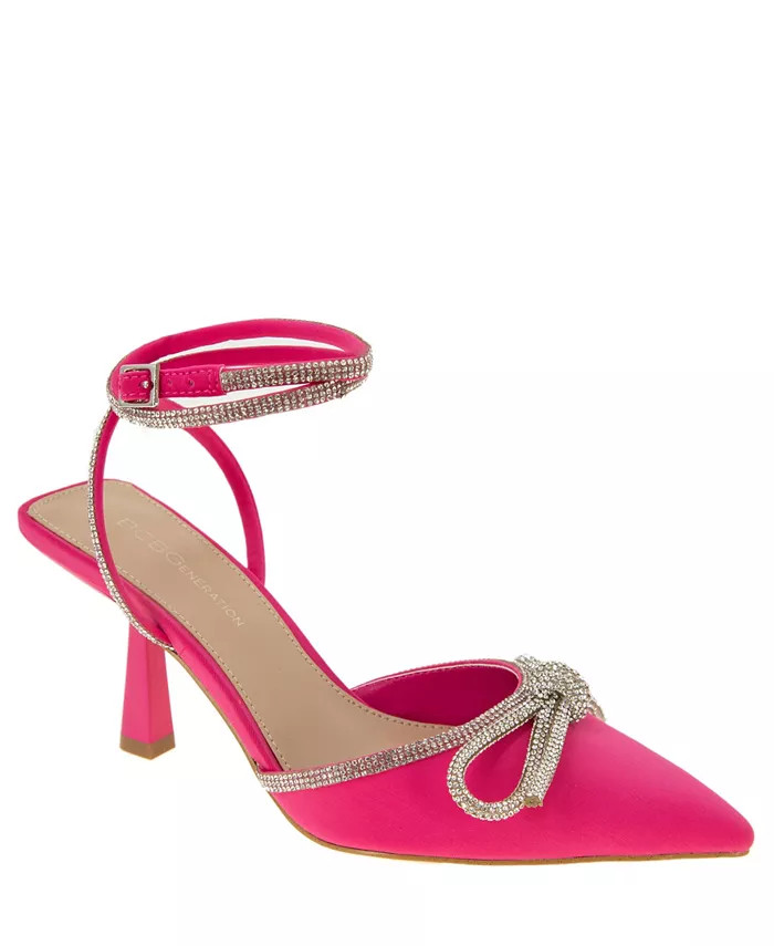BCBGeneration Women's Ildy Crystal Bow Pointy Toe Pump - Macy's | Macy's
