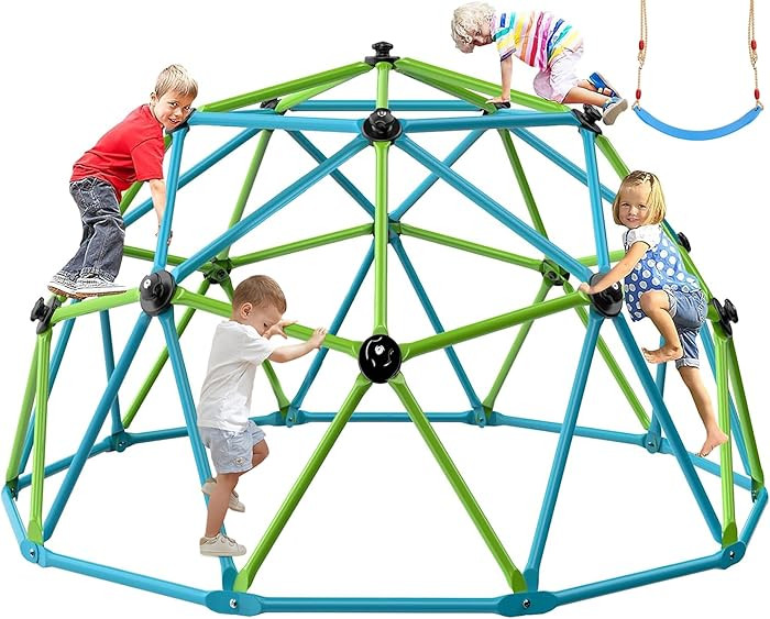 Easyego Climbing Dome, 10FT Jungle Gym with Swing for Kids 3 to 10 Outdoor Play Equipment, Suppor... | Amazon (US)