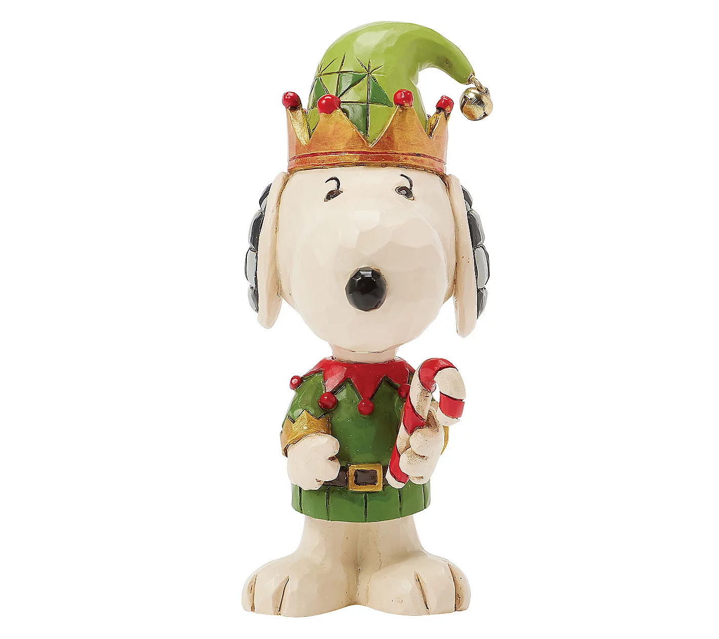 Peanuts by Jim Shore Snoopy Christmas Elf Mini igurine | QVC
