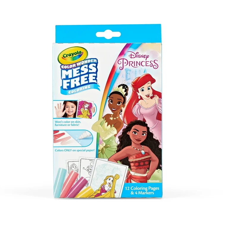 Crayola Color Wonder Disney Princess Mini Box Set, Easter Basket Stuffers, 12 Pgs & 4 Markers, Ch... | Walmart (US)