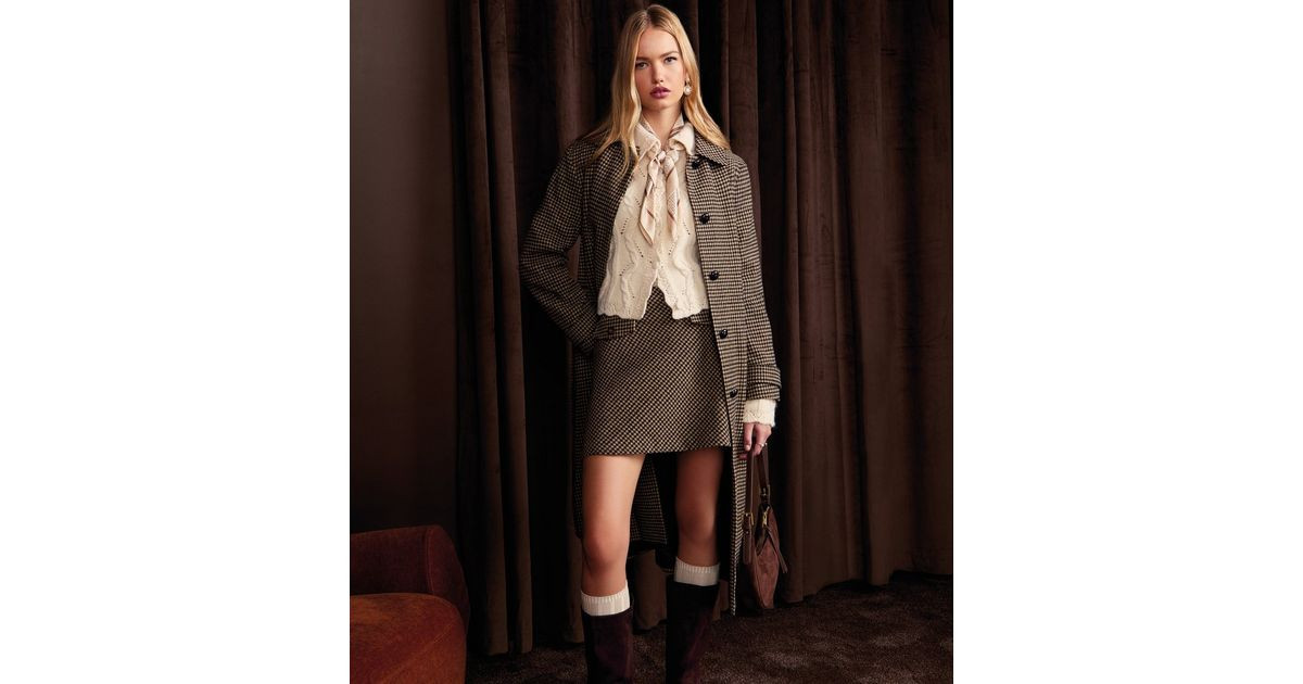 Brown Check Pattern A-line Mini Skirt | New Look | New Look (UK)