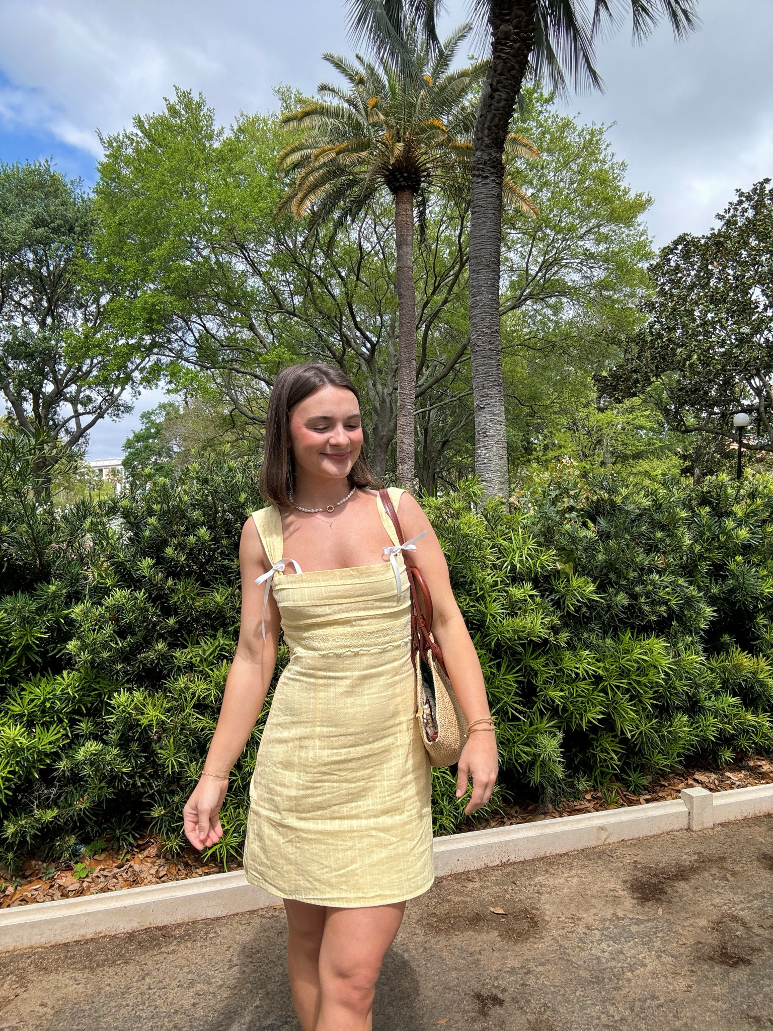 Yellow mini linen dress, I’m wearing my true size (4), also comes with yellow ribbons to change out the white ribbons if you want to :) code BBXMARYK #linendress #yellowdress #springdress #springstyle 

#LTKstyletip #LTKitbag #LTKSeasonal