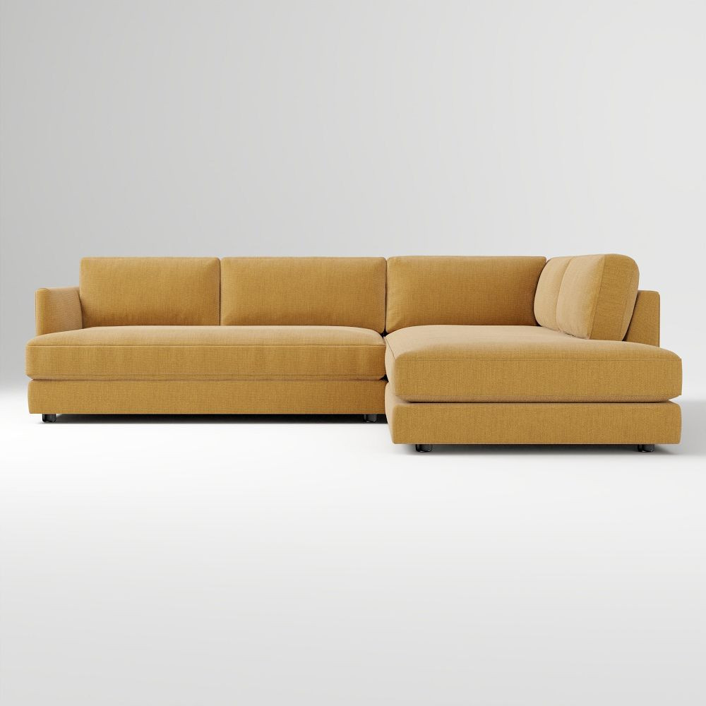 Haven 2-Piece Bumper Chaise Sectional (108"–113") | West Elm (US)
