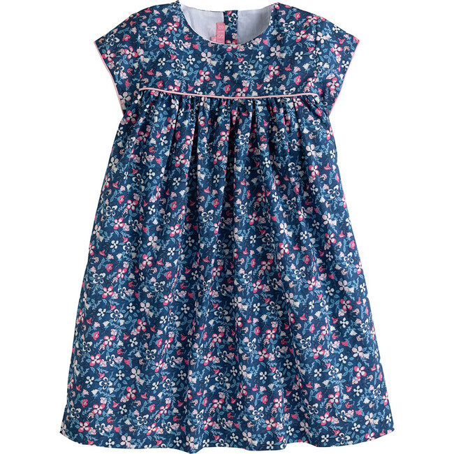 Charlotte Dress, Navy Highgrove Garden | Maisonette