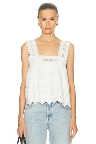 Posse Amelia Top in Vintage White | FWRD | FWRD 