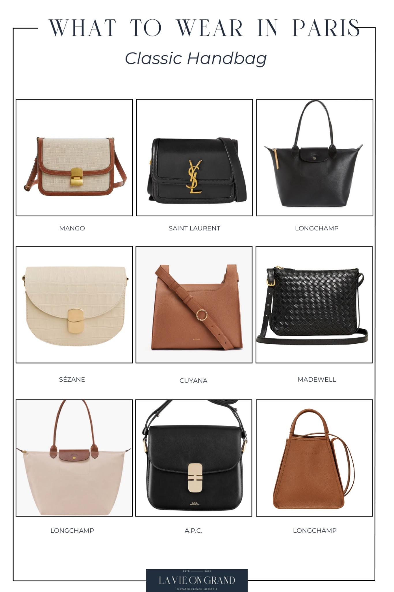 What To Wear In Paris
Classic Handbag Edition 
 Crossbody 
Tote


#LTKitbag #LTKover40 #LTKtravel