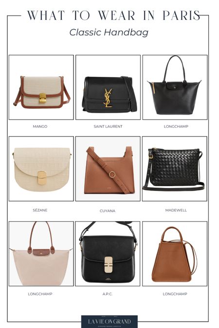 What To Wear In Paris
Classic Handbag Edition 
 Crossbody 
Tote


#LTKitbag #LTKover40 #LTKtravel