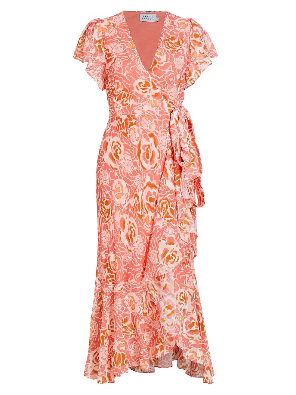 Tanya Taylor Blaire Ruffled Floral Midi-Dress | Saks Fifth Avenue