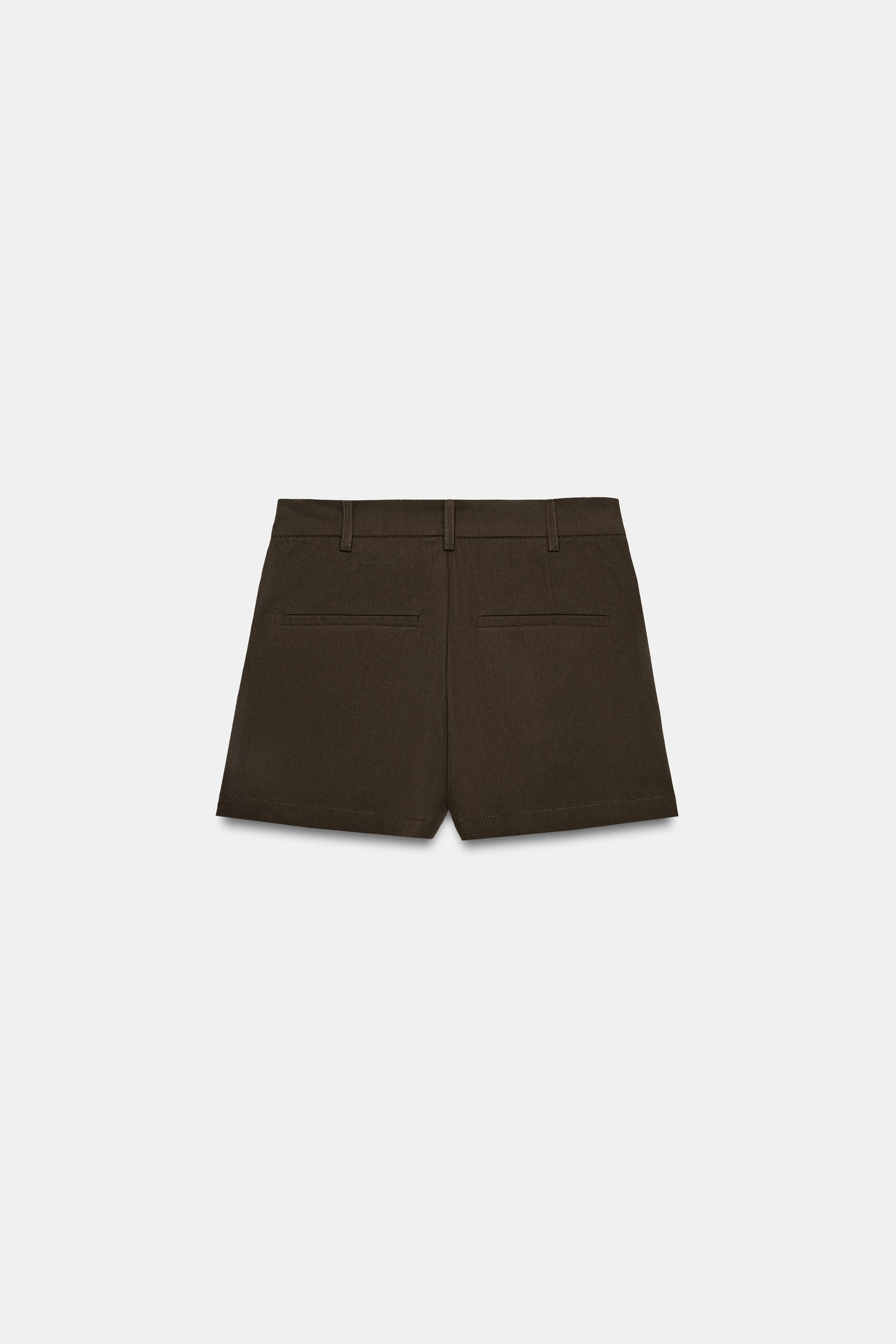 PLEATED BUTTON SHORTS | Zara US