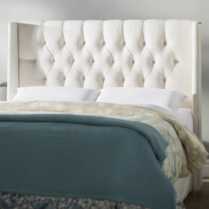 Whitingham Upholstered Solid Wood Wingback Headboard | Wayfair North America