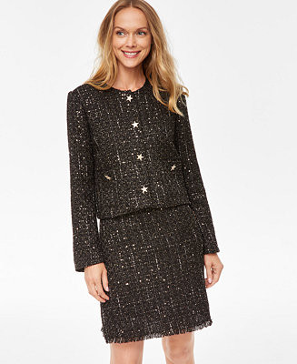 I.N.C. International Concepts Women's Sequin Tweed Blazer, Created for Macy's - Macy's | Macy's
