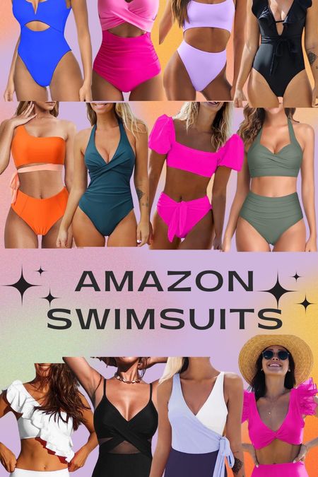 Amazon bathing suit finds! Flattering one piece and two piece swim suits to get you ready for the summer! #amazon

#LTKswim #LTKFind #LTKSeasonal