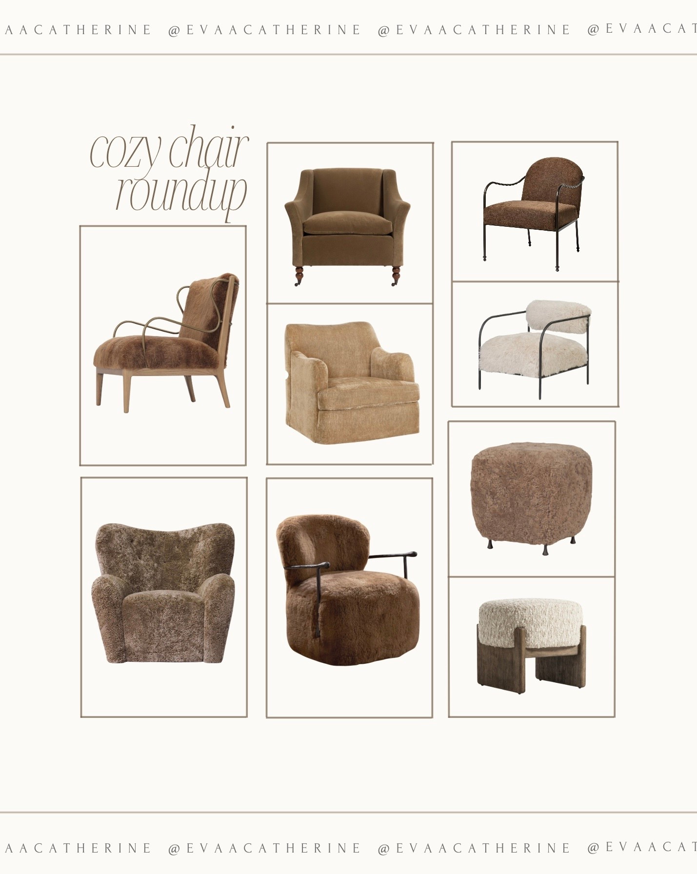Cozy chair roundup 🤎 I’m forever drawn to warm browns, creamy neutrals, and lots of texture—these are some of my favorite accent chairs right now for making a space feel collected and cozy. So many good finds at different price points! Everything is linked on my LTK ✨

#LTKhome #LTKfinds #LTKstyletip #cozyhome #homedecor #accentchairs #neutralhome #browninteriors #interiordesign #homefinds

#LTKSeasonal #LTKHome
