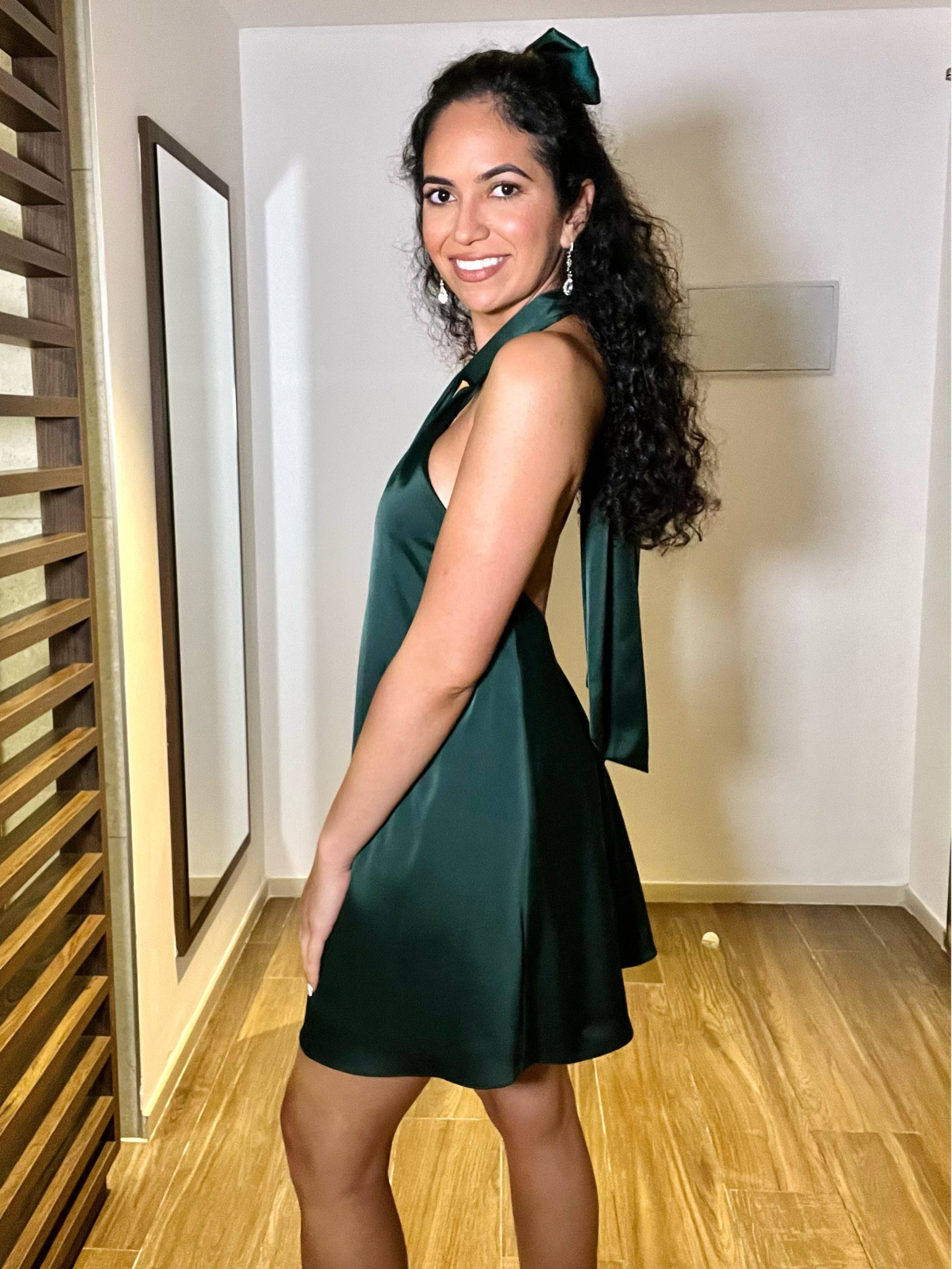 Emerald green satin dress

#vacation #vacationoutfit #traveloutfit #travel #greendress #satindress #datenightdress #dillards #nightoutdress #emeralddress #emeraldgreendress #bow 

#LTKunder50 #LTKsalealert #LTKstyletip