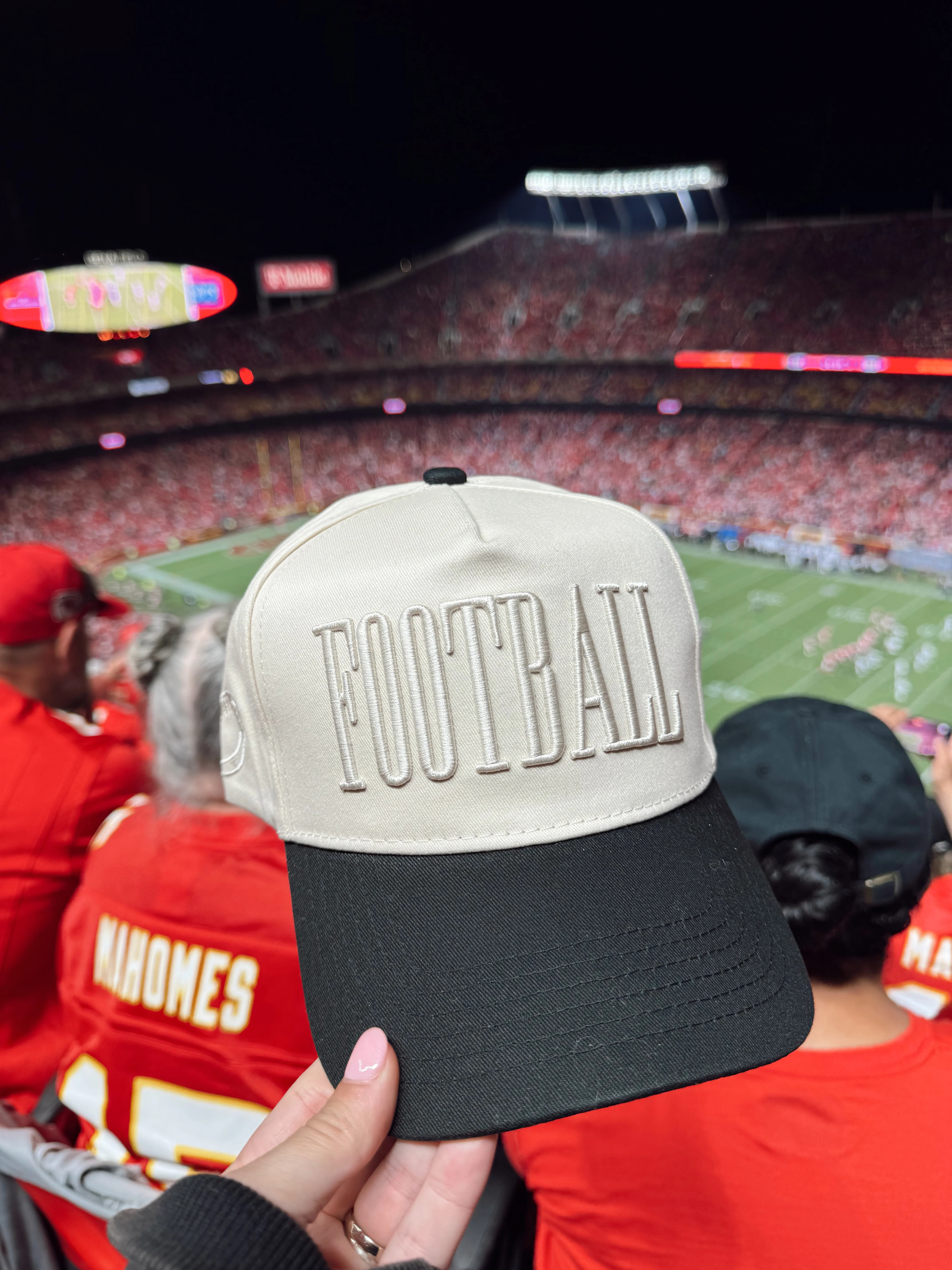 FOOTBALL - Neutral Vintage Trucker Hat | KenzKustomz
