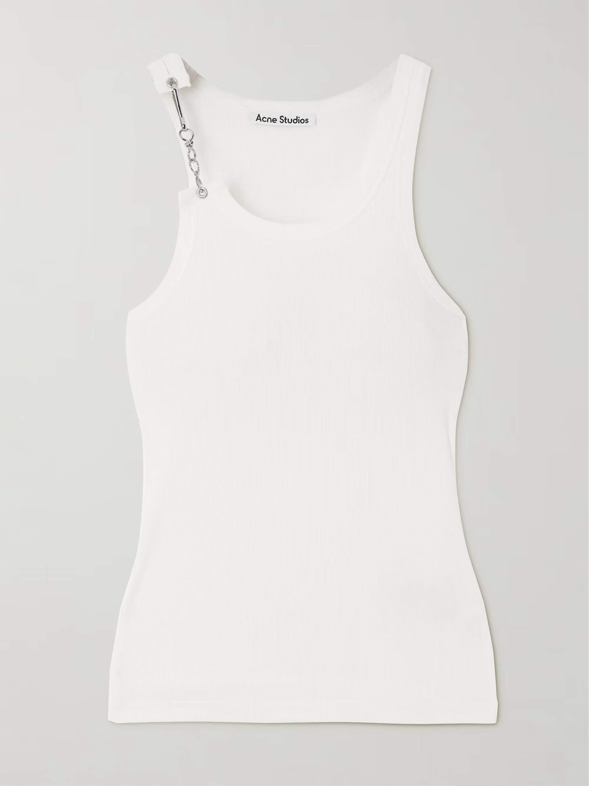 ACNE STUDIOSChain-embellished ribbed cotton tank top | NET-A-PORTER APAC