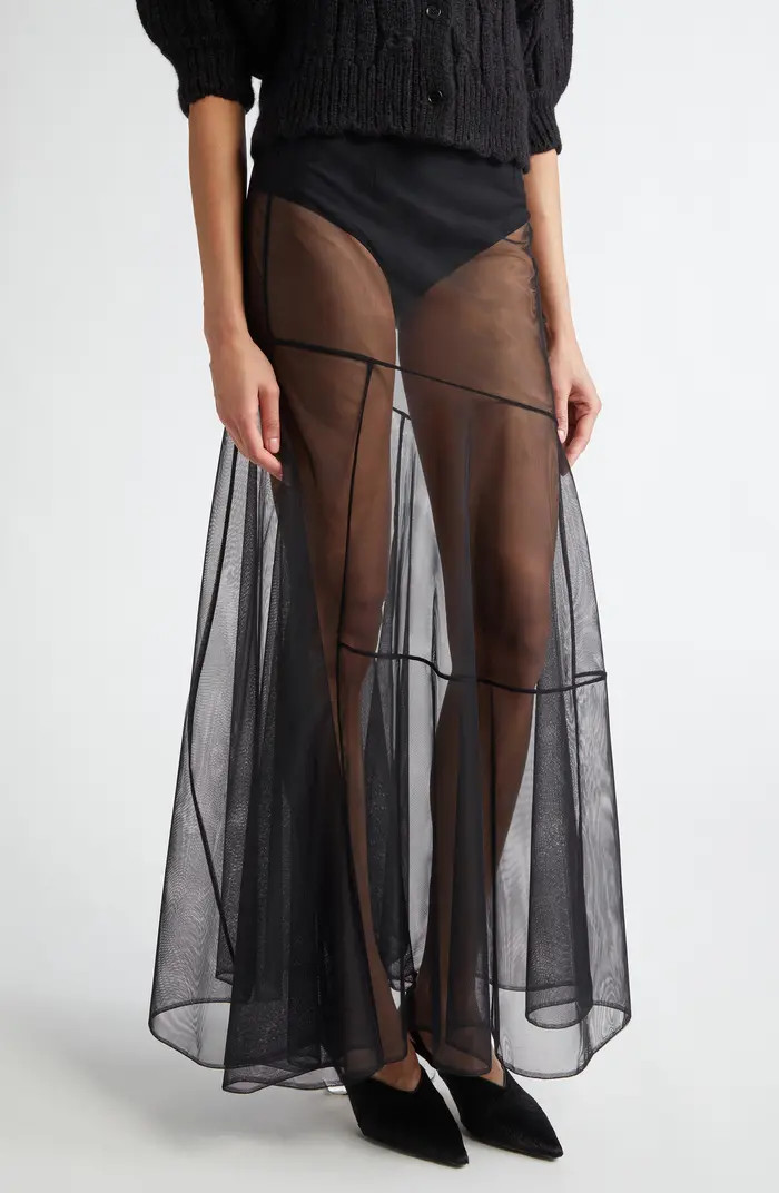 Simone Rocha Sheer Bias Cut Tulle Maxi Skirt | Nordstrom | Nordstrom