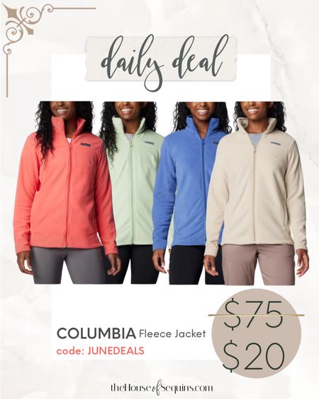 Columbia Fleece ONLY $20 with code JUNEDEALS + FREE SHIPPING when sign in.