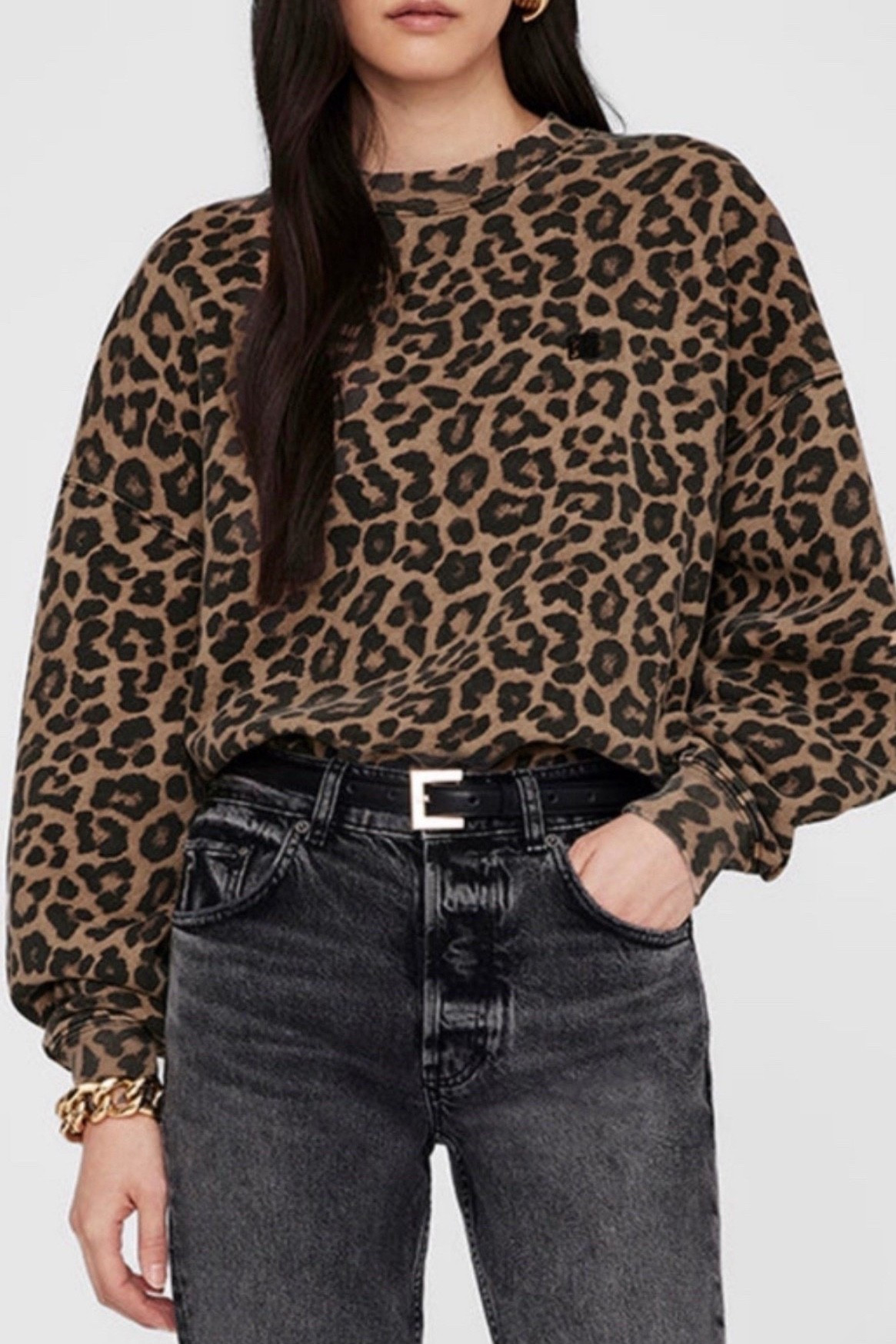 Leopard sweatshirt 
Anine Bing 