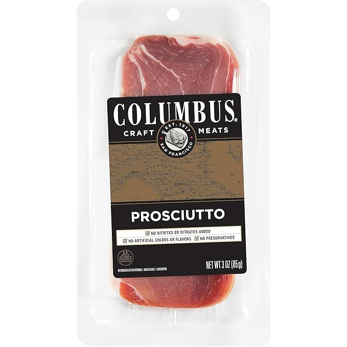 COLUMBUS Sliced Prosciutto, Premium 3-Oz Pack of Prosciutto Sliced Ham Deli Meat Perfect for Char... | Amazon (US)