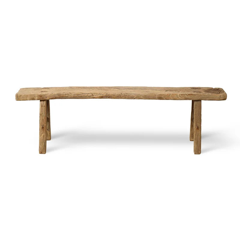Vintage Noodle Bench Weathered Natural (size and finish vary) | Overstock