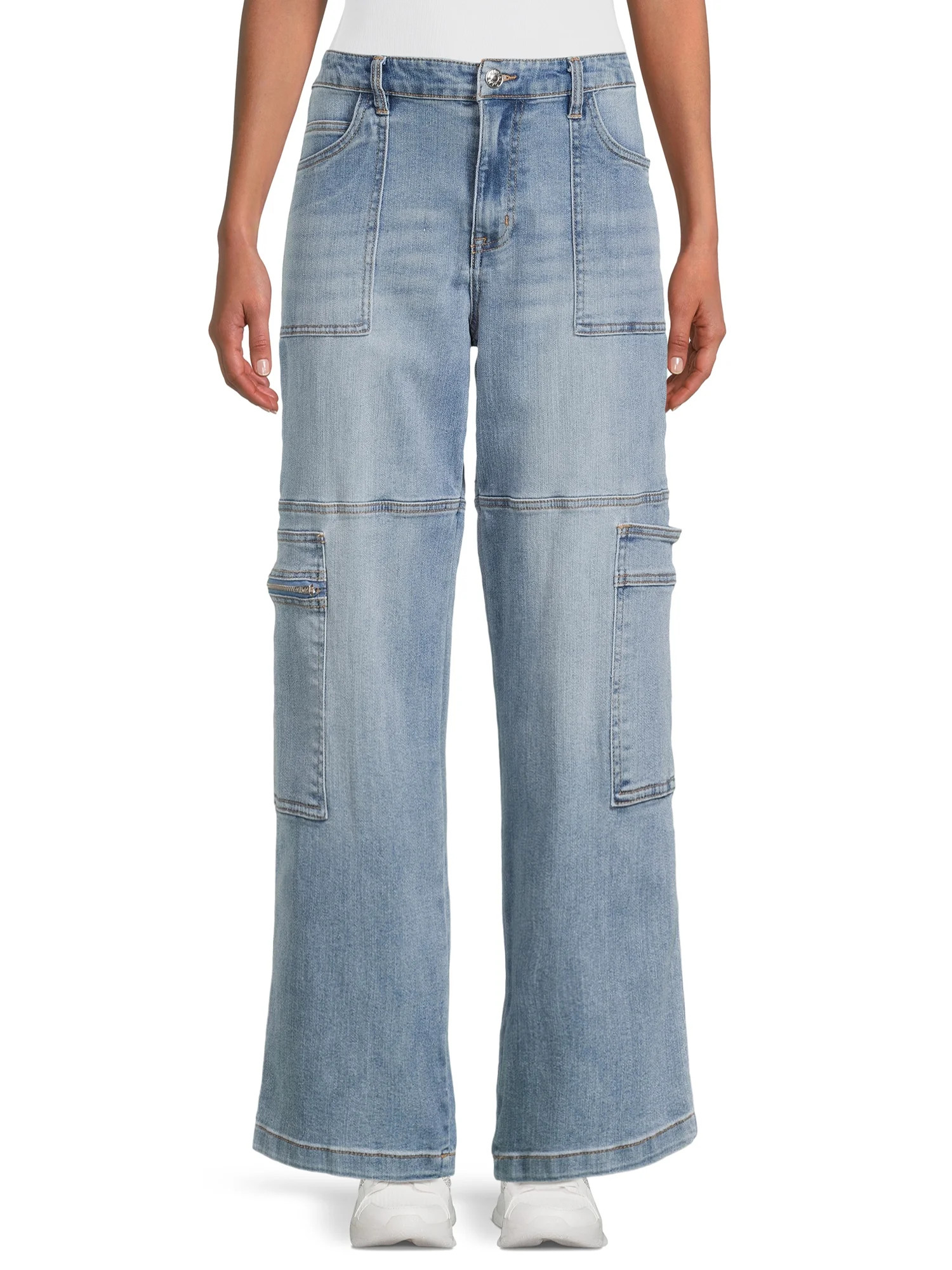 Madden NYC Juniors Super High Rise Skater Pants, 29" Inseam | Walmart (US)