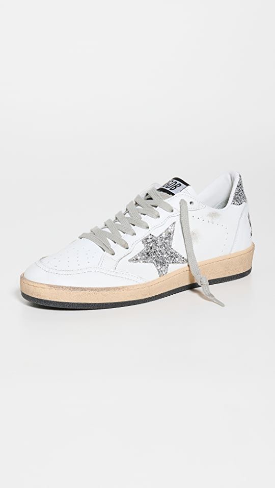 Ball Star Nappa Upper and Spur Glitter Sneakers | Shopbop
