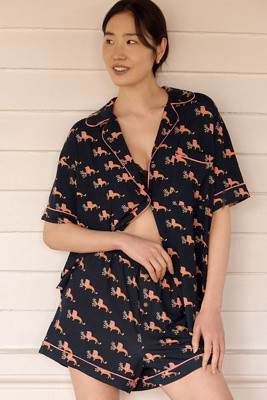 The LyreBird ModaLuxe Short Sleeve Pajama Shirt | Anthropologie (US)