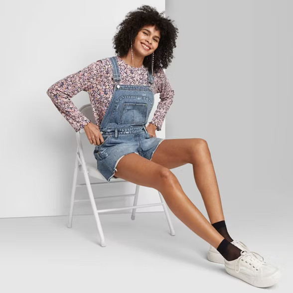 Women's Denim Shortalls - Wild Fable™ | Target