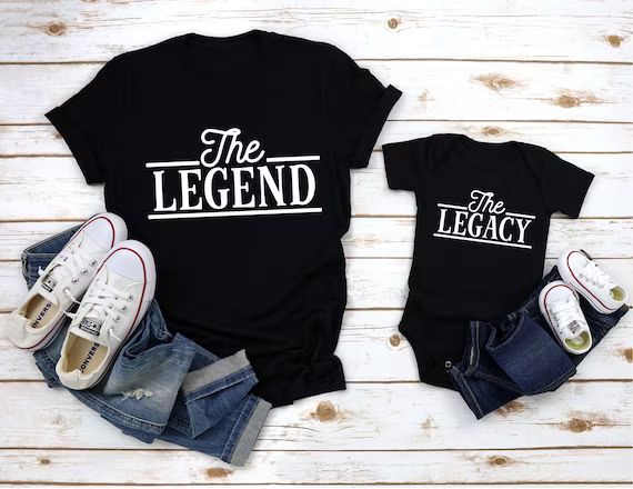 Legend Legacy Shirts Daddy and Me Shirts, Father Son, Funny Family Shirts Matching Dad and Baby S... | Etsy (US)