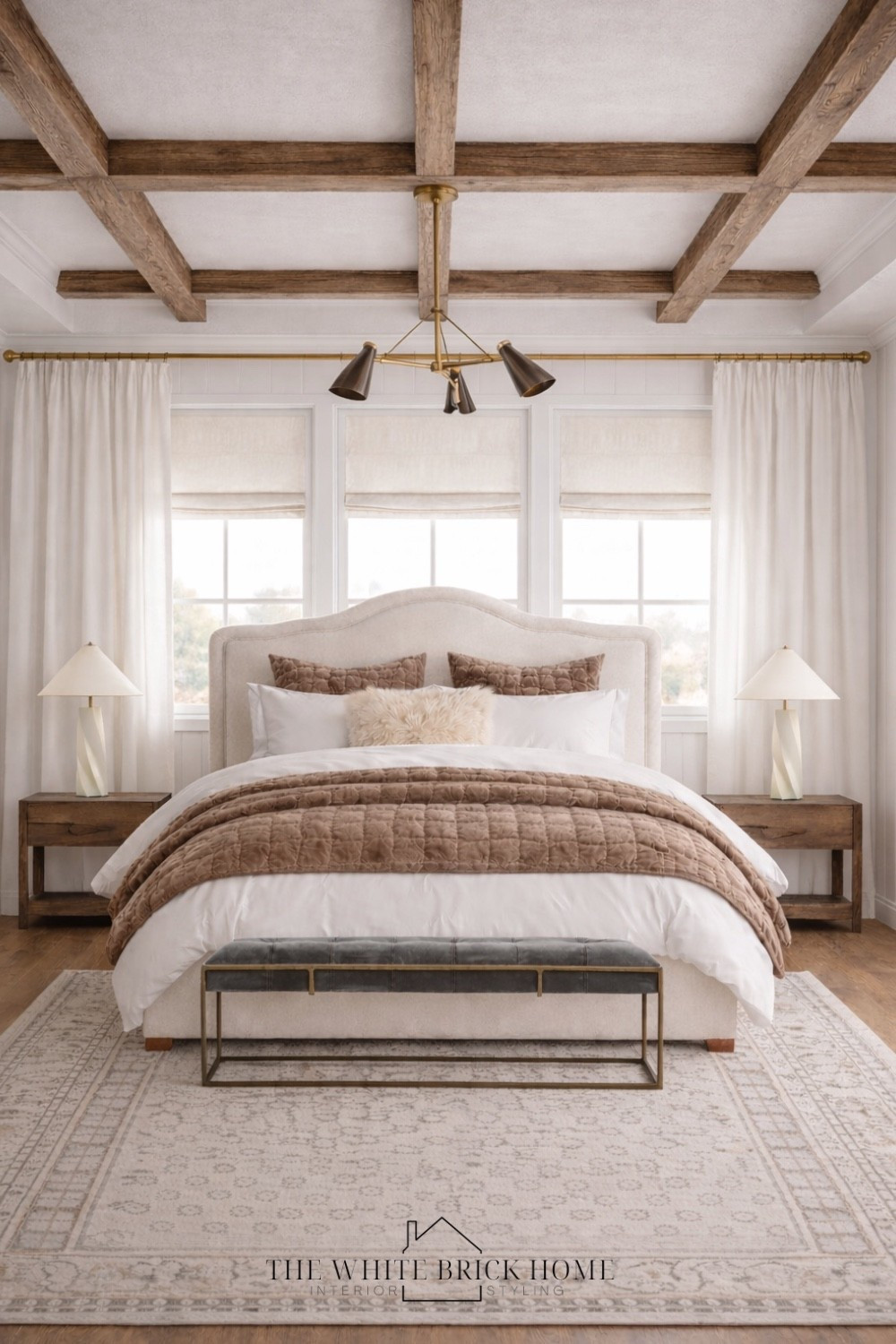 A timeless bedroom layered with warm wood beams, soft white drapes, and cozy textures for a light filled retreat. 
❤️❤️
Bed, bedroom, bedroom design, bed frame, curtains, bench, area rug, bedroom rug, bedding, nightstand, table lamp, bedding, bedroom furniture, bedroom design, bedroom decor, nightstand, bedroom furniture, bedroom ideas, primary bedroom, McGee bedroom, pottery barn inspired bedroom, bedroom lighting, cozy bedroom, bedroom makeover, bedroom inspiration, bedroom design ideas, McGee and co, pottery barn 


#LTKHome #LTKSaleAlert #LTKSeasonal