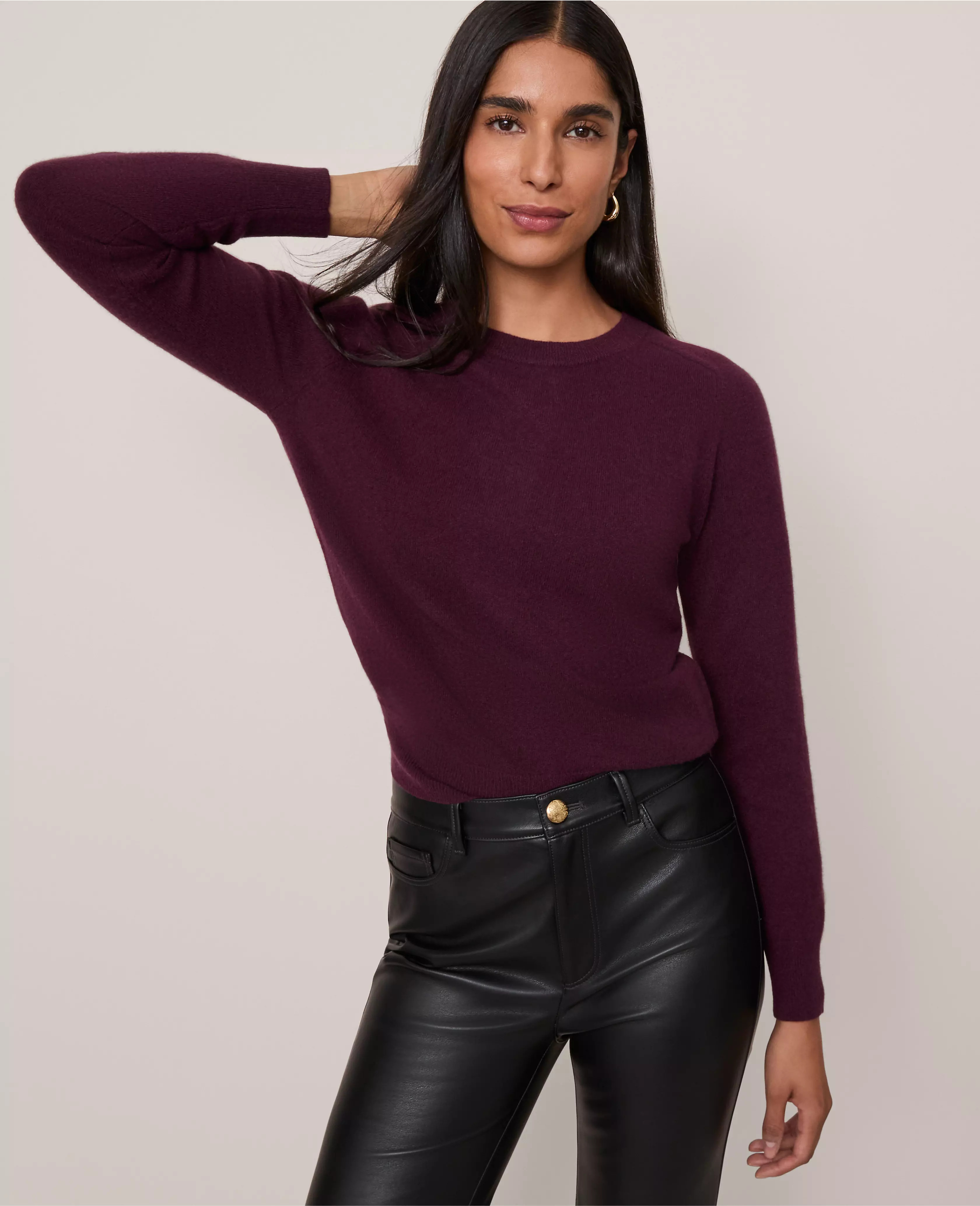 Cashmere Crew Neck Sweater | Ann Taylor