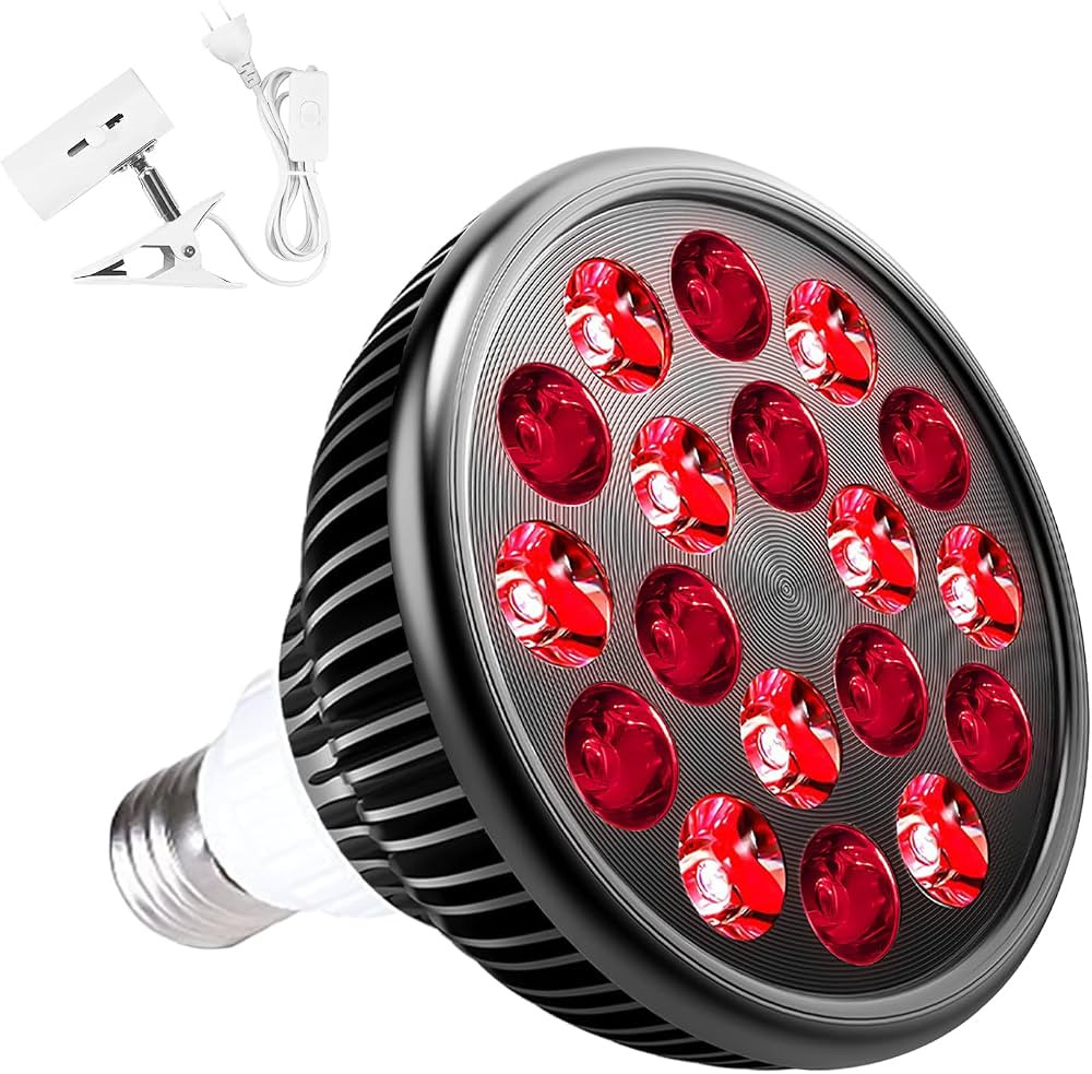 Wolezek Red Light Therapy Lamp with Lamp Holder, 660nm Red and 850nm Near Infrared Combo Waveleng... | Amazon (US)
