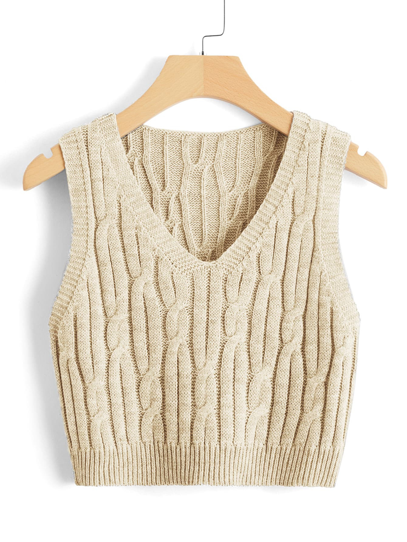 Cable Knit Sweater Vest | SHEIN