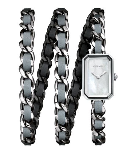 PREMIÈRE Steel & Blue Leather Wrap Watch | Bergdorf Goodman