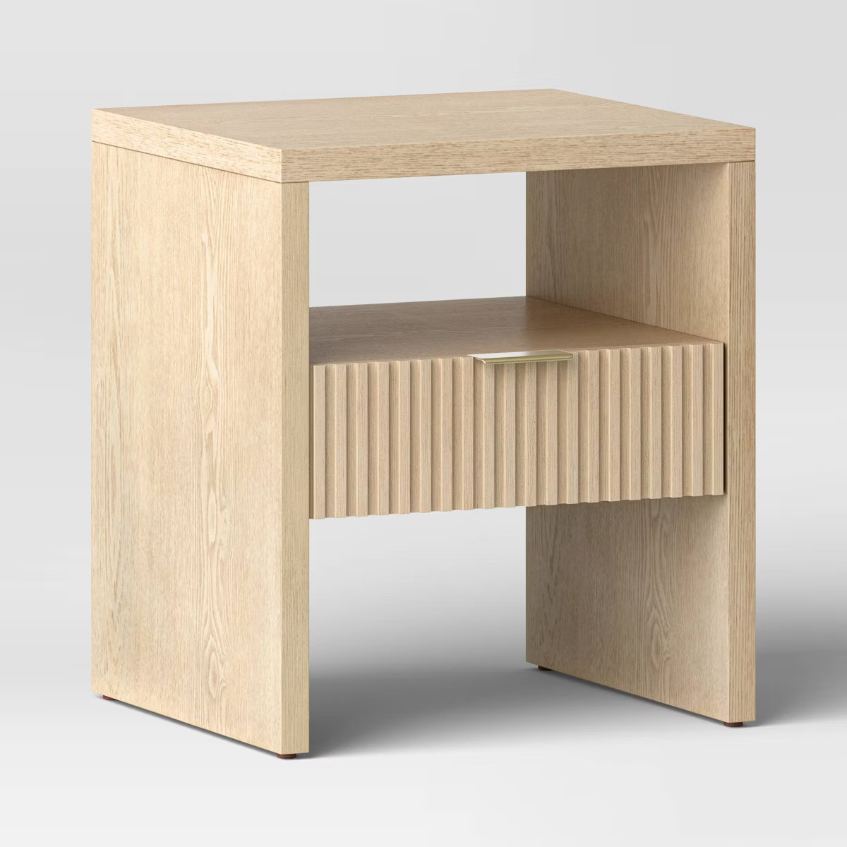 Groove Dowel Accent Table with Shelf Natural Wood (KD) - Threshold™ | Target