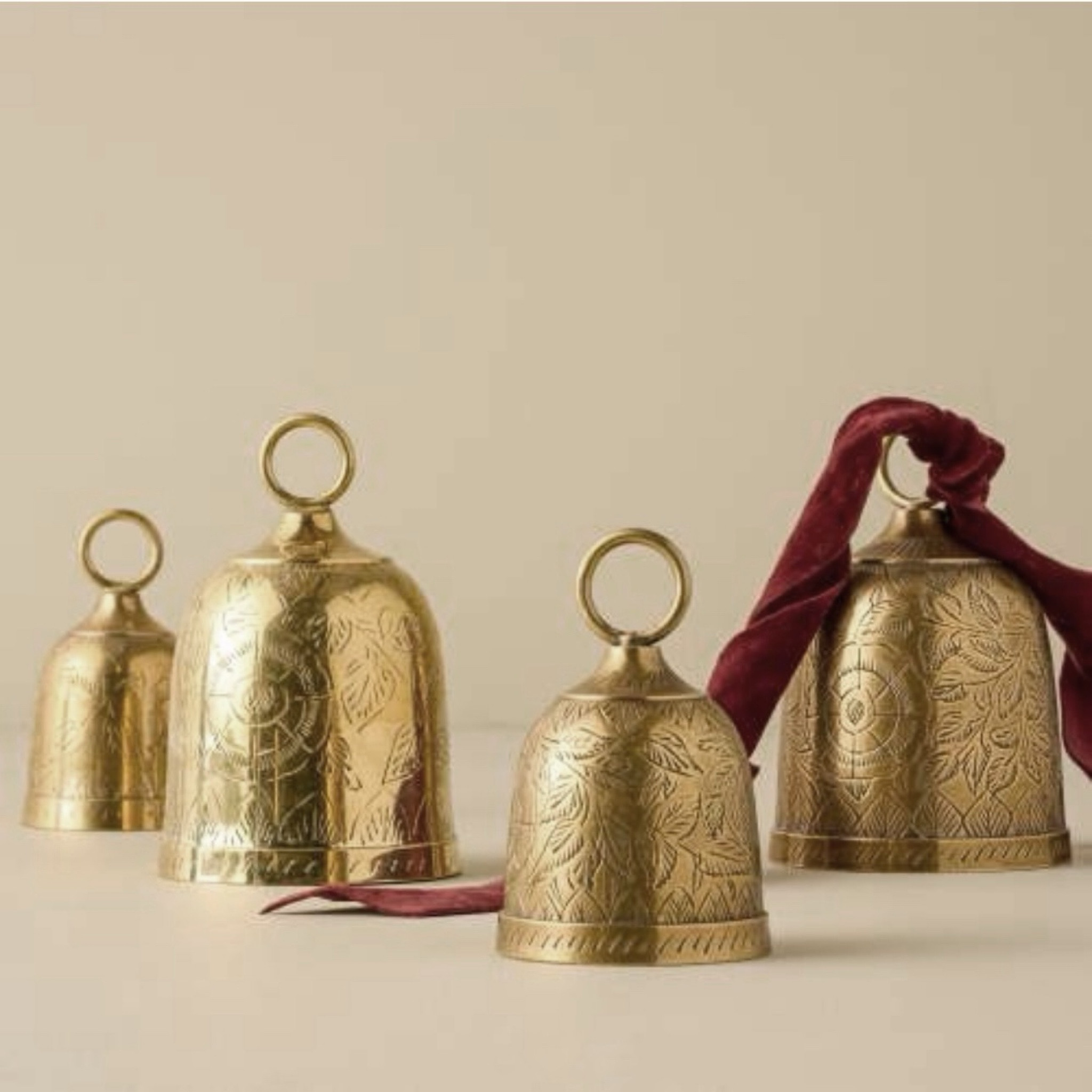 These brass bells would make such a beautiful display for Christmas. 

Tied to a stocking, mantle garland or just a grouping of them tied with beautiful ribbons. 

#LTKHome #LTKFindsUnder50 #LTKHoliday