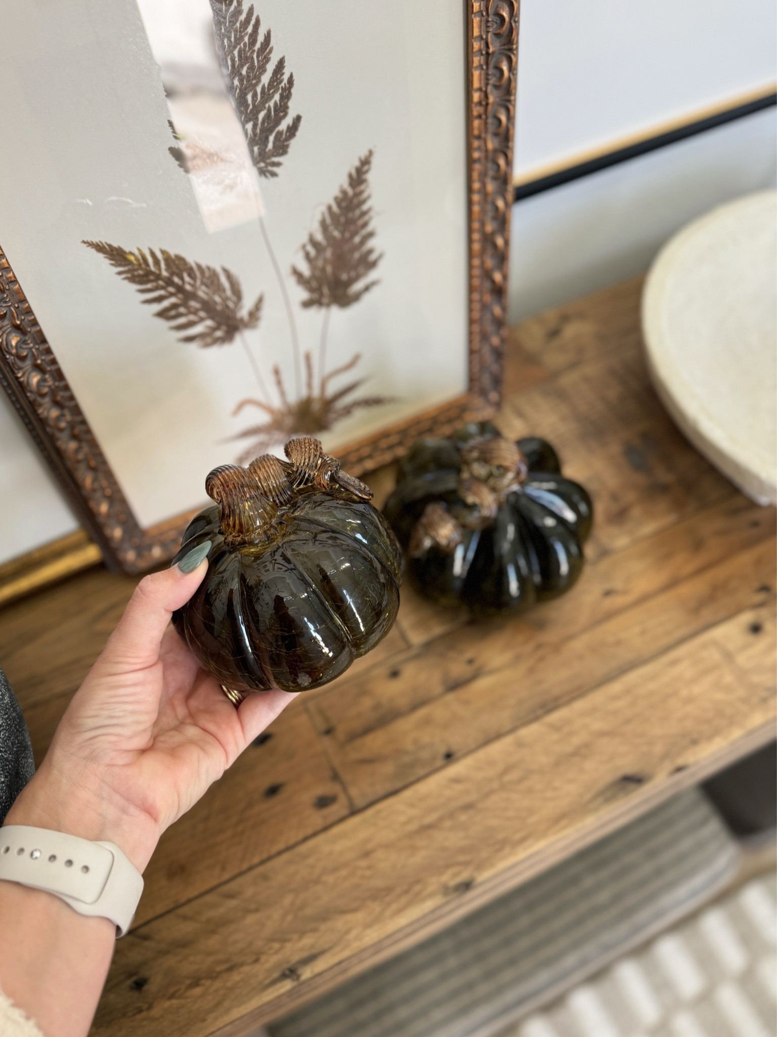 The prettiest crackle glass pumpkin, currently 50% off! They are a much darker green in person. 


#LTKSaleAlert #LTKHome #LTKFindsUnder50