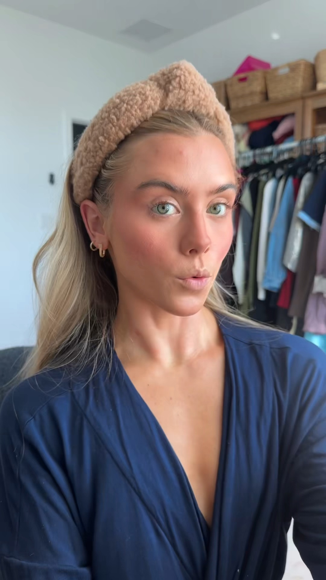 For my eyeshadow today I used my favorite Dibs Beauty baked bronzer in spice chai and my baked blush in spice gal with my dibs beauty duo brush layering the blush and bronzer on the eyelids  

#LTKgrwm #LTKFindsUnder50 #LTKBeauty