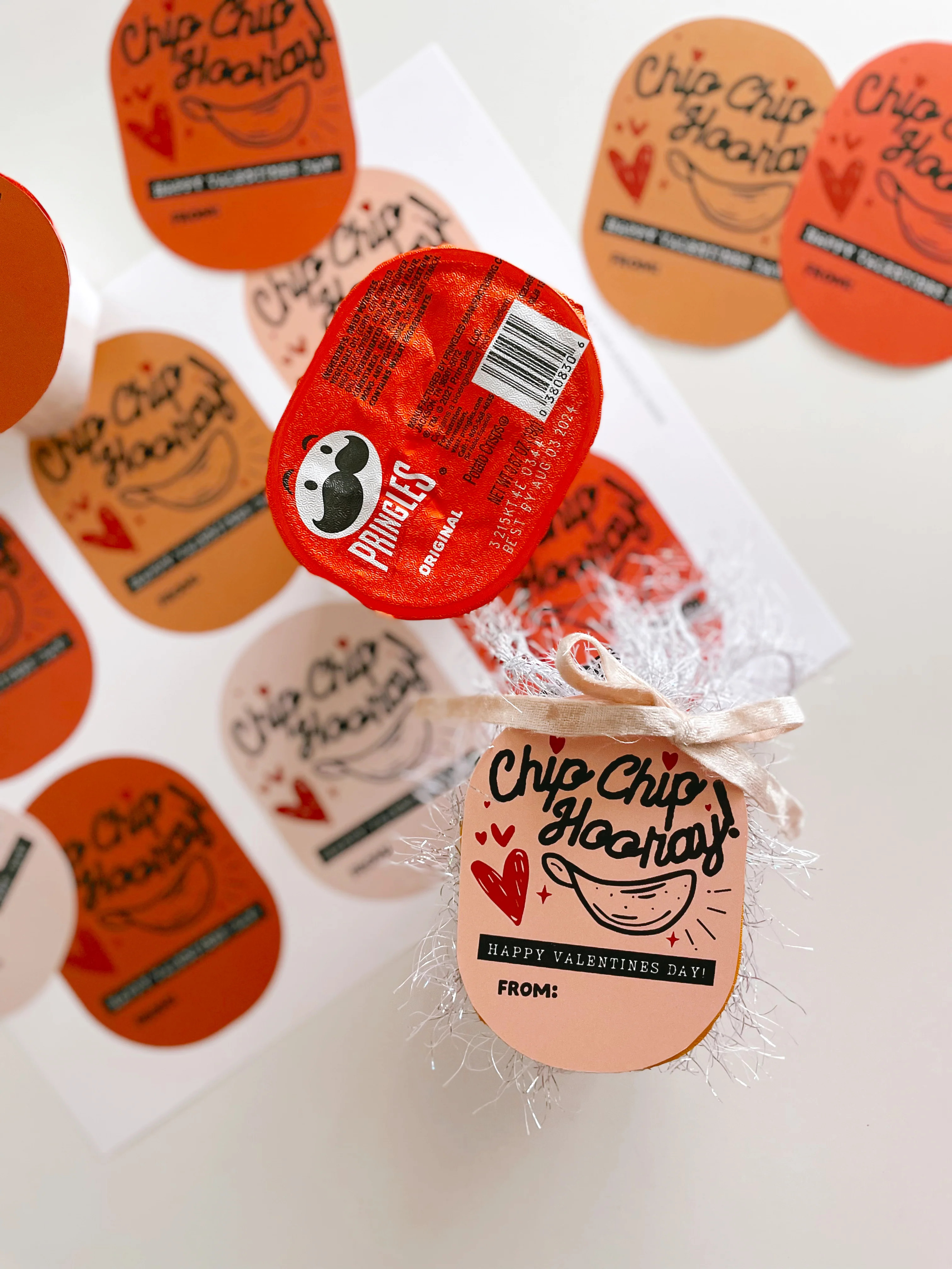 Chip Chip Hooray Pringles | Printable Valentines | The Letter Vee