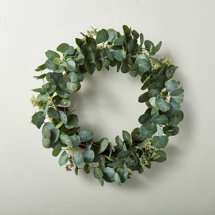 24" Faux Seeded Eucalyptus Wreath - Hearth & Hand™ with Magnolia | Target