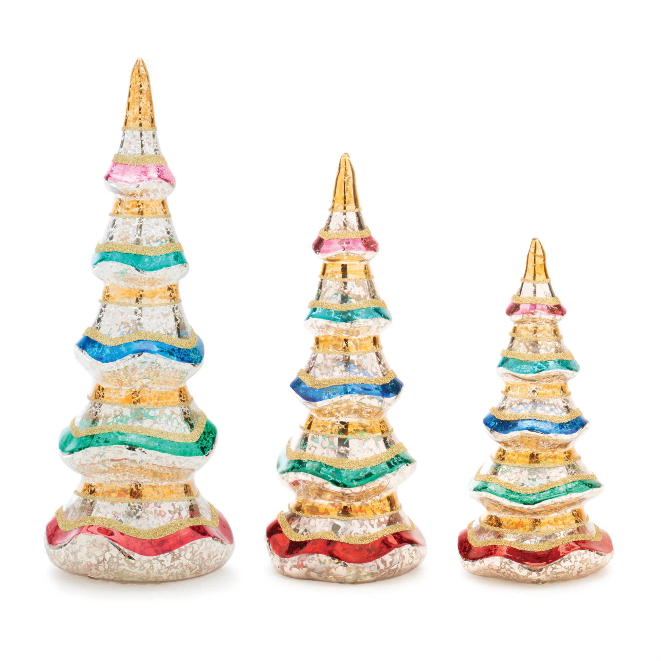 Multicolor Mercury Glass Pine Tree | Wayfair North America