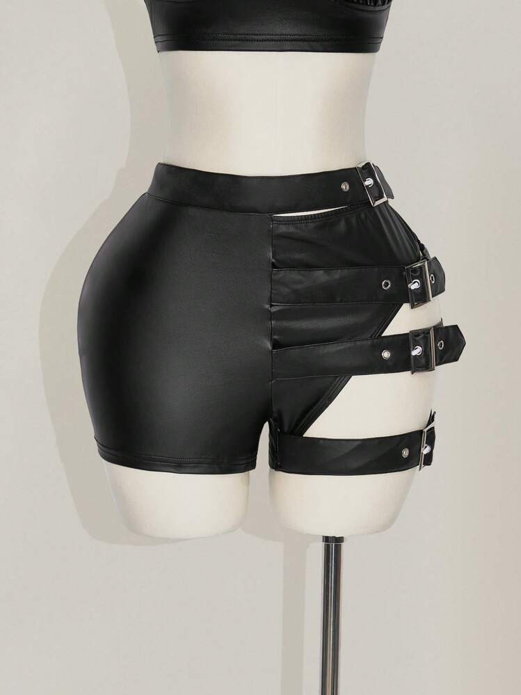 Buckle Plus Shorts | SHEIN