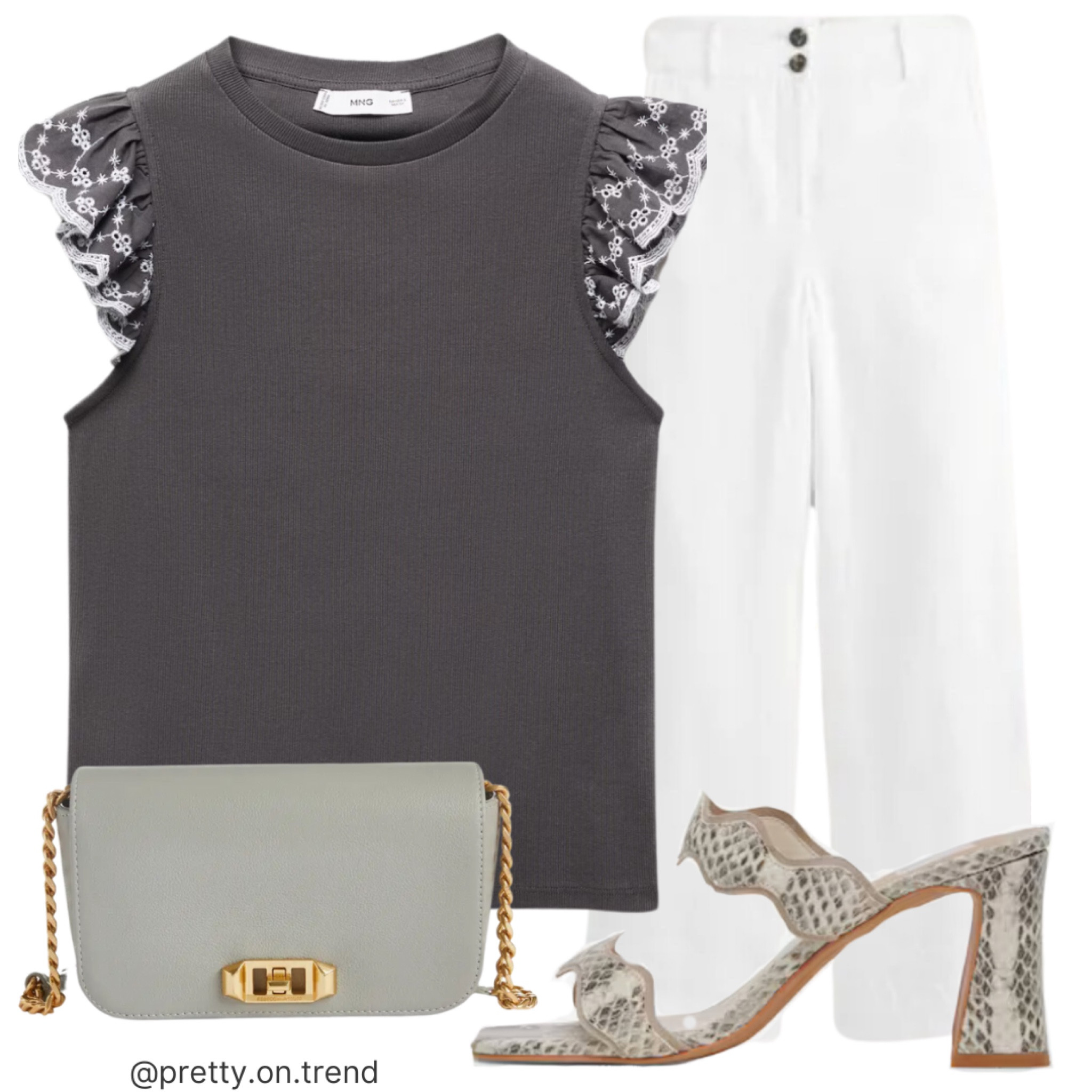 Embroidered ruffle sleeves outfit 

#LTKStyleTip #LTKSummerSales #LTKFindsUnder50