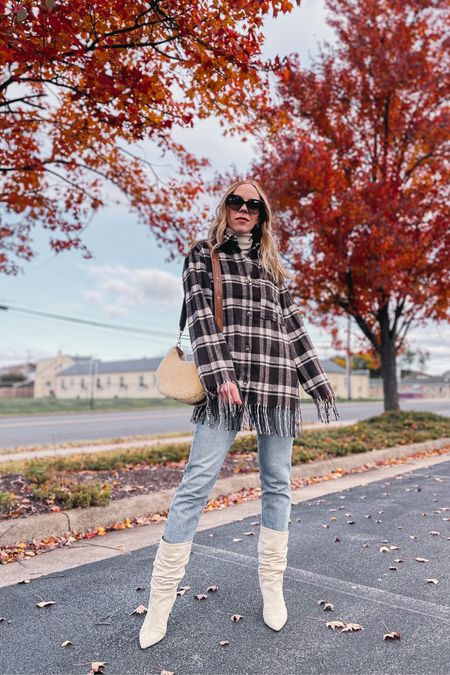 Plaid shacket under $80 (wearing XS)

Fall outfit, Thanksgiving outfit, suede slouchy boots, shearling bag 

#LTKstyletip #LTKunder100 #LTKHoliday