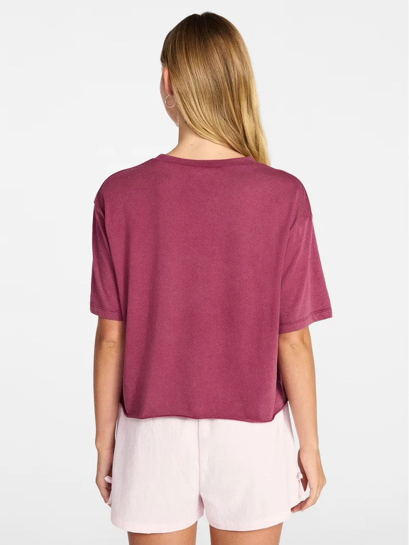 No Boundaries Boxy Cropped Graphic Tee, Women's XXS-XXL | Walmart (US)