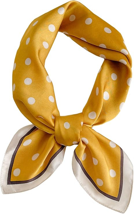 Women 1950s Polka Dots Vintage Scarf, Retro Square Silky Satin 50s Neckerchief Head Wrap Bandanas... | Amazon (US)