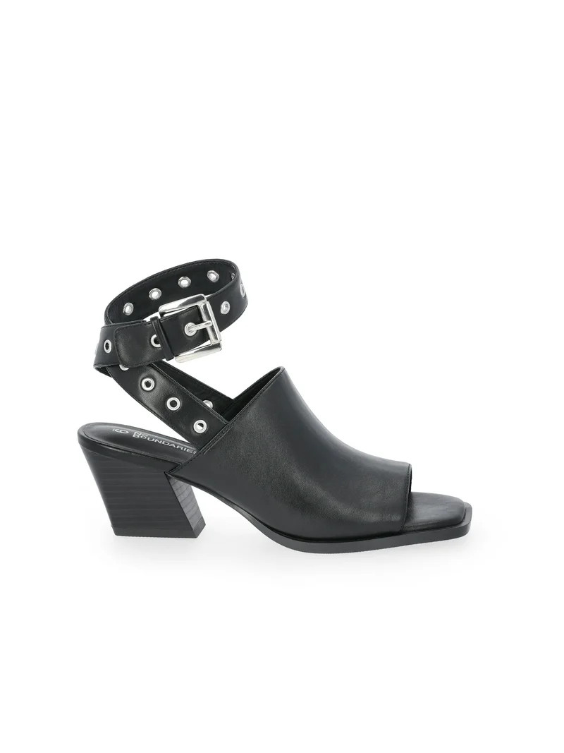 No Boundaries Buckle Sandal Block Heels, Women's | Walmart (US)