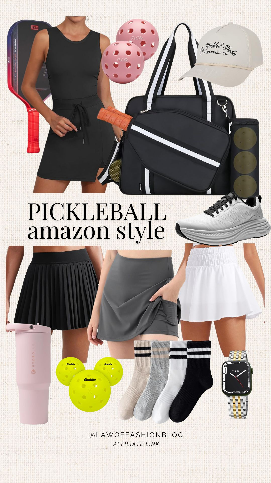 Gear up for pickleball with these stylish Amazon picks! Pickleball style, skorts, sneakers, dress, bag, accessories, paddle, ball, fitness goals, new year health and wellness, watch band, Amazon fitness finds.
 

 #LTKActive