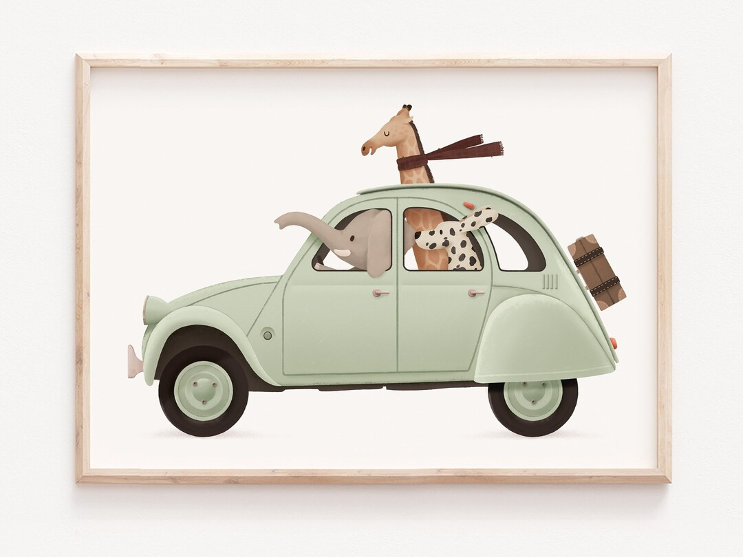 Whimsical Animals Funny Animals Art Nursery Animals Art - Etsy | Etsy (US)